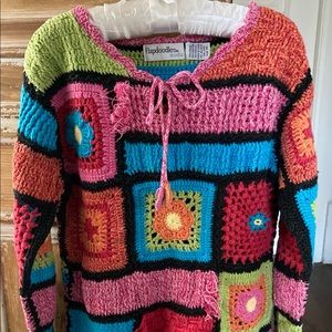 Patchwork Boho Sweater Size 10